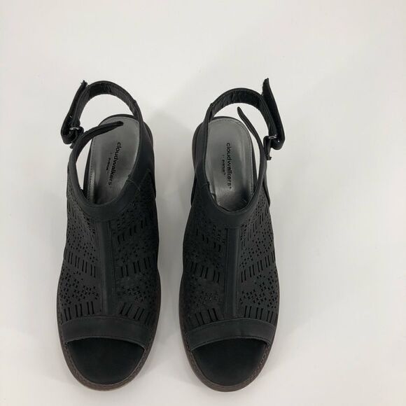 Avenue Cloudwalkers Harper Shootie Black Faux Leather Perforated Sz 8.5W - Picture 4 of 10